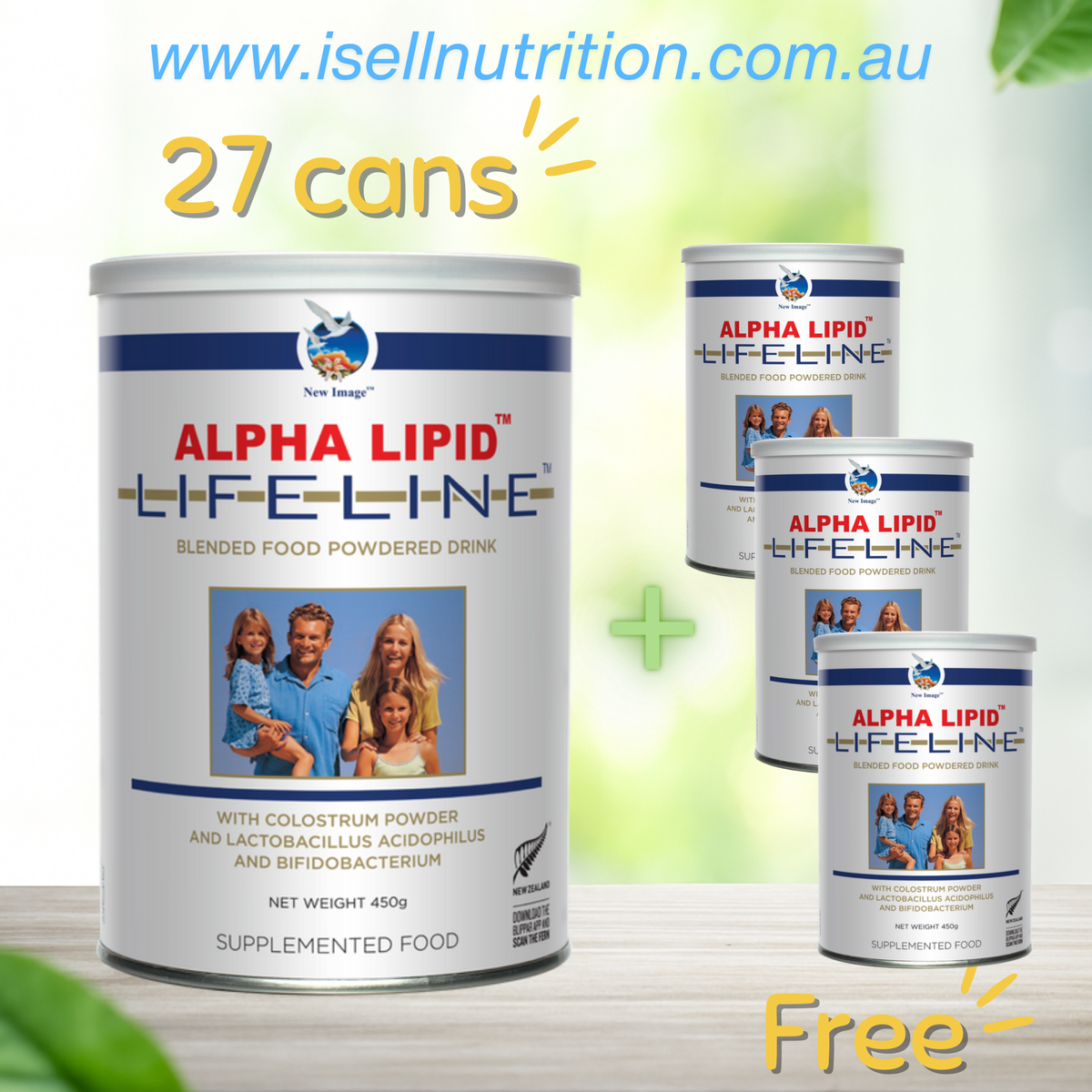 27 cans Alpha Lipid Lifeline + get 3 cans FREE